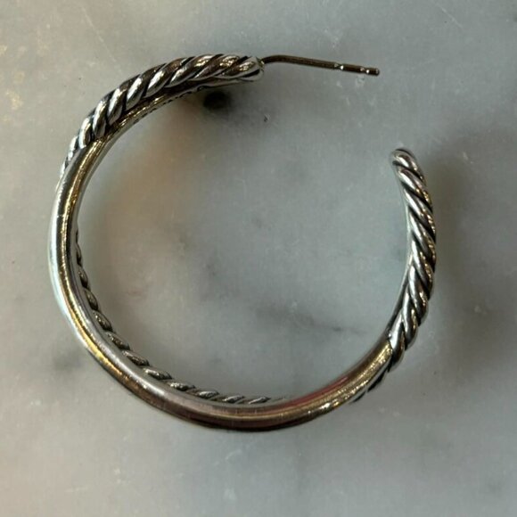 David Yurman Crossover Hoop Earrings